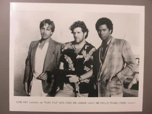 Miami Vice b/w 8X10 promo photo Glenn Frey, Don Johnson, Phillip Michael-Thomas! - Picture 1 of 1