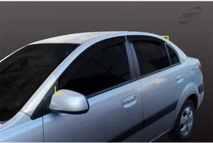 Smoke weather shields for 08/2005 ~Jun/2011 KIA Rio Sedan (NO LED Side Mirror) - Picture 1 of 7
