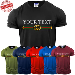Personalized Your Text Here Mens T Shirt Funny Custom USA New Christmas Gift Tee - Picture 1 of 11
