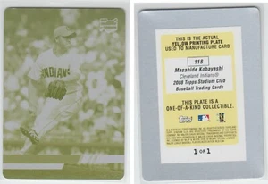 Masahide Kobayashi - 2008 Topps Stadium Club RC Yellow Printing Plate Indians - Picture 1 of 1