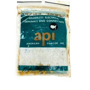 Pack of Api 2038/G-3 Solderless Electrical Terminal and Connector Crimp Pin Gold - Picture 1 of 4