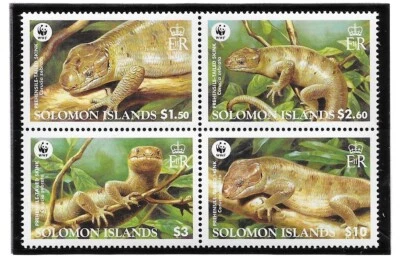 SOLOMON ISL Sc 1035-8 NH SET+MINISHEET of 2005 - WWF - REPTILES - Image 1 of 2