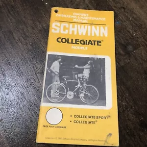 Schwinn Collegiate Models 1979 Manuale Operatori e Manutenzione Proprietari Biciclette - Foto 1 di 4