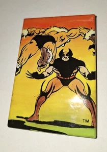 Wolverine vs Sabertooth Vintage 1987 Marvel Comics Pin Back Button Rectangle - Picture 1 of 3