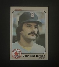 1983 Fleer Dennis Eckersley #182 Boston Red Sox Baseball Card Sharp