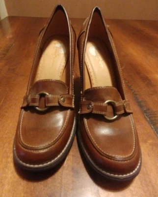 Miss Bisou Brown Buckle High Heels Shoes Womens Size 6.5 - Image 1 of 4