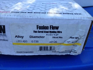 E71T-GS .035in (0.89mm) 10LB Flux Core Mild MIG Welding Wire Fusion Flow - Picture 1 of 2