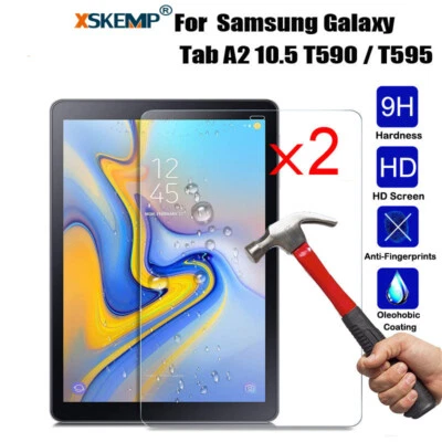 2PCS Samsung Tab A 10.5 T590 T595 Screen Protector Tempered Glass HD Clear New - Image 1 of 4
