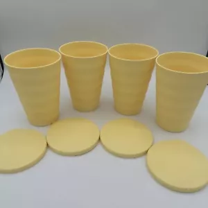 Tupperware Impressionen 16 oz (500 ml) Becher Becher 4er Set - Deckel OHNE LÖCHER NEU - Bild 1 von 6