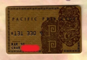 PACIFIC PRIVILEGE LIMITED ( Hong Kong ) Collectible ( 1998 ) Credit Card ( $0 ) - Picture 1 of 2