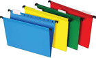 Staples 645587 Poly Hanging File Folders 5-Tab Letter Size Assorted Colors 20/Bx