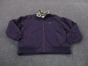 VIntage LL Bean Jacket Adult L Purple Warm Up USA Aztec Fleece Lined Womens - Picture 1 of 12