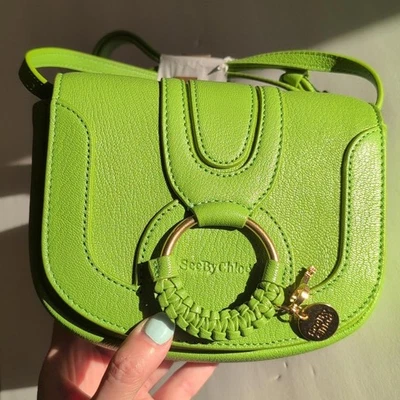 Auténtico Bolso Bandolera See by Chloé Mini Cuero Hana Verde - Nuevo con Etiquetas Foto 1 de 4