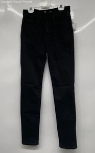Gap Kids Black Denim Dark Wash Stretch Pockets Stacked Skinny Jeans Size 14 - Picture 1 of 6