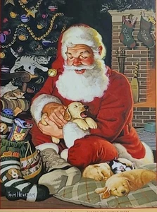 SLEEPYTIME SANTA Tom Newsom 500+ Jigsaw Puzzle Sunsout - Picture 1 of 8