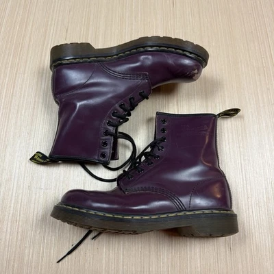 Ботинки женские Dr. Doc Martens 1460 Pascal размер 5 США фиолетовая кожа боевые - Изображение 1 из 4