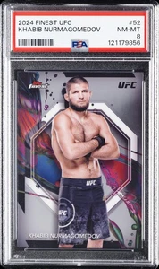 2024 TOPPS FINEST UFC #52 KHABIB NURMAGOMEDOV PSA 8 - Picture 1 of 2