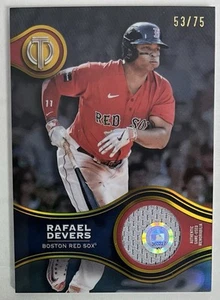 2025 Topps Tribute Rafael Devers Stamp Of Approval Relic Gold Parallel #53/75 - Picture 1 of 2