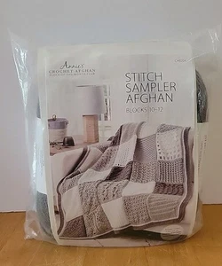 Annie's Crochet Afghan Stitch Sampler Blocks 10-12 CAB204 Block Of Month Kit - Picture 1 of 4
