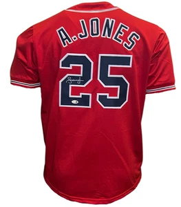 Andruw Jones Signed Atlanta Red Baseball Jersey JSA - Picture 1 of 3