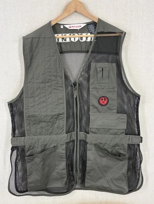 Colete de Tiro Ruger Verde Lona Malha XXL Excelente Estado - Imagem 1 de 4
