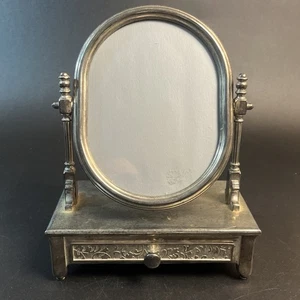 Vtg Silver Vera Lucino Jewelry Trinket Box Vanity Table Mirror Picture Frame MCM - Picture 1 of 10