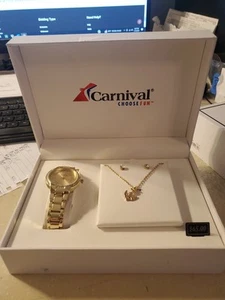 L & Co. Timepieces Carnival watch, Anchor necklace & earrings set NIB - Picture 1 of 3