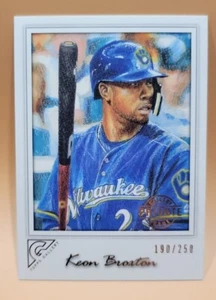 2017 Topps Gallery #112 Keon Broxton Private Issue #/250 Milwaukee Brewers - Picture 1 of 2