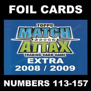 Match Attax EXTRA 2008/09 Premier League FOIL CARDS Man Of The Match / 100 Club - Picture 1 of 47