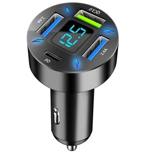 4 Ports Chargeur Voiture Allume Cigare USB Rapide 50W QC3.0&PD Prise USB avec... - Photo 1 sur 7