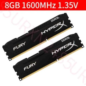 HyperX FURY 16GB 2x8GB 4GB 1600MHz DDR3L PC3L-12800 Dual Channel Memory SDRAM BT - Picture 1 of 12