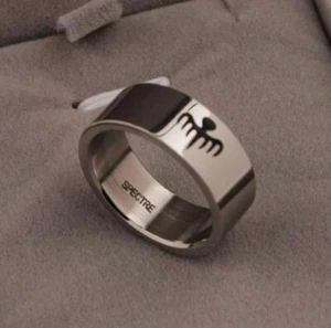 Spectre James Bond 007 Stainless Steel Ring Prop Xmas Cosplay accessories Gift