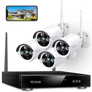 Victure Security Camera, *8 Channel Nvr 4Pcs Outdoor WiFi Surveillance Camera*