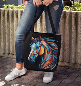 Abstract Horse 2 Tote Bag (AOP) - Picture 1 of 66