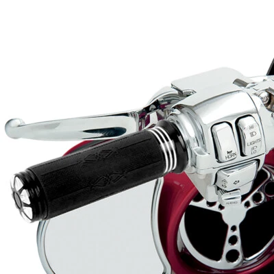 Empuñaduras de manillar de 1" para Harley Sportster XL883 1200 Dyna Softail Street Bob Foto 1 de 4