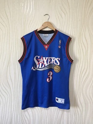 CAMISETA DE BALONCESTO DE LA NBA DE LOS FILADELFIA 76ERS CAMPEÓN #3 ALLEN IVERSON Foto 1 de 4