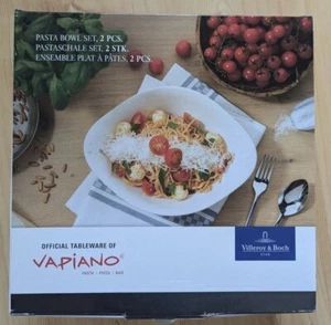 VILLEROY & BOCH Vapiano Pasta Bowls Set 2 Pieces Bowls 920ml Porcelain NEW - Picture 1 of 1
