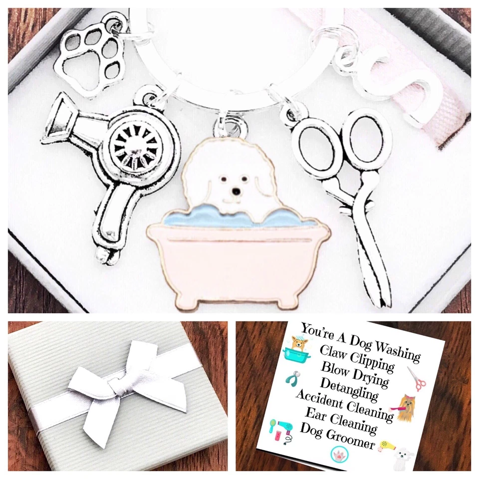 2017THELITTLETHINGS DOG GROOMER Gifts, Keyring, GROOMER, THANK YOU GIFT, BOX & CARD