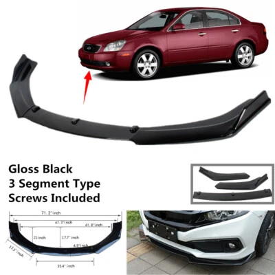 Add-on Universal Fit For Kia Optima 2006-2008 Front Bumper Lip Spoiler Splitter Foto 1 de 4