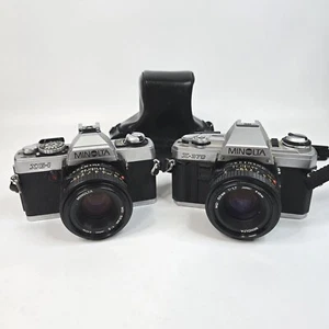 Minolta X-370 & X-1 Cameras & Case UNTESTED AS IS - Picture 1 of 14