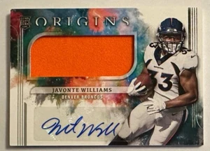 Panini Origins Football: Javonte Williams Auto Patch Rookie Card 2021 Broncos - Bild 1 von 3