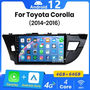 64GB For Toyota Corolla 2014-2016 Android 12 4G Car Radio Carplay Stereo GPS DSP - Picture 1 of 9