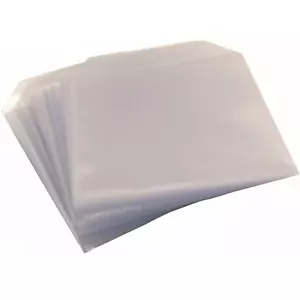 12cm Standard CD DVD Disc Clear Plastic Sleeve Wallet Cover Case Tough Quality - Picture 1 of 1