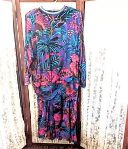 Vestido De Colección Años 90 Y2K Judith Ann Creations Lentejuelas Ala de Murciélago Manga Seda S - Imagen 1 de 10