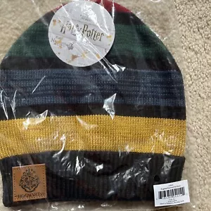 Cappello invernale a righe Hogwarts berretto a righe lavorato a maglia Harry Potter nuovo con etichette - Foto 1 di 2