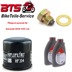Satz 2L Öl, Filter, Ablassschraube passend für Kawasaki ER-6F 650 ccm 57 - Bild 1 von 1