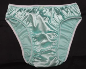 Bragas bragas de satén Neljen Sissy de pierna alta brillantes Charmeuse para adultos - talla grande - Imagen 1 de 1