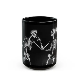 Skeletons in the Moonlight Black Mug (15oz), Gothic Spooky Gift, Halloween Gift - Picture 1 of 10