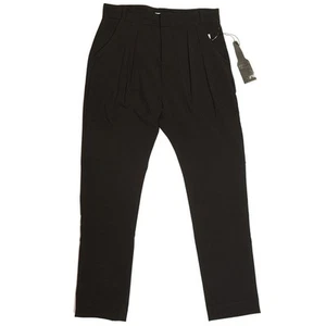 Hellz DROPPED OUT Damen doppelt plissierte Anzughose schwarz 8 NEU - Bild 1 von 2