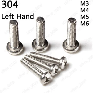 Tornillos de cabeza cruzada Phillips de acero inoxidable 304 rosca izquierda M3 M4 M5 M6 - Imagen 1 de 4